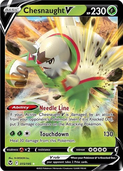 Sword & Shield Silver Tempest - 015/195 Chesnaught V Ultra Rare