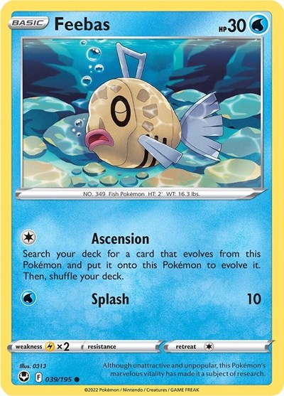 Sword & Shield Silver Tempest - 039/195 Feebas Common