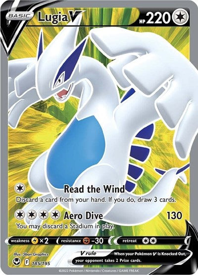 Sword & Shield Silver Tempest - 185/195 Lugia V (Full Art) Ultra Rare