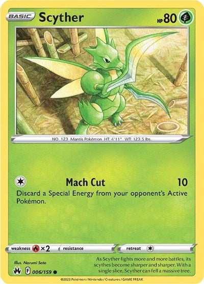 Crown Zenith - 006/159 Scyther Common