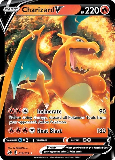 Crown Zenith - 018/159 Charizard V Ultra Rare