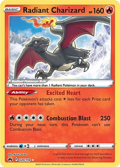 Crown Zenith - 020/159 Radiant Charizard Radiant Rare