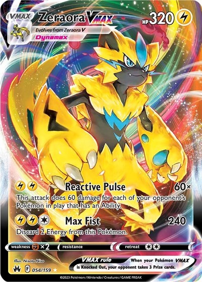 Crown Zenith - 054/159 Zeraora VMAX Ultra Rare