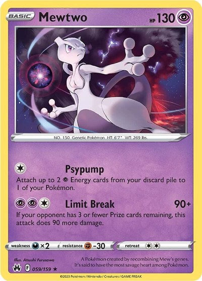 Crown Zenith - 059/159 Mewtwo Holo Rare