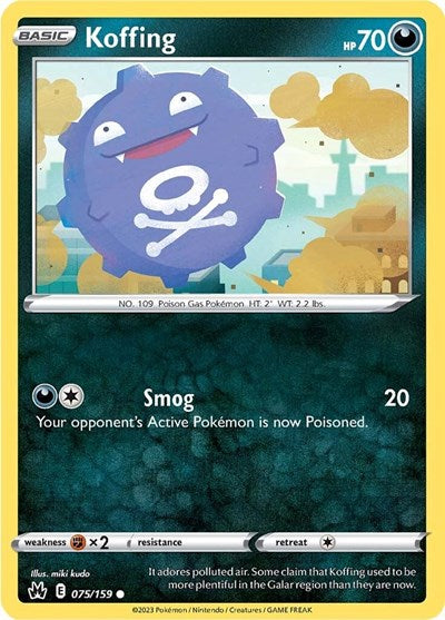 Crown Zenith - 075/159 Koffing Common