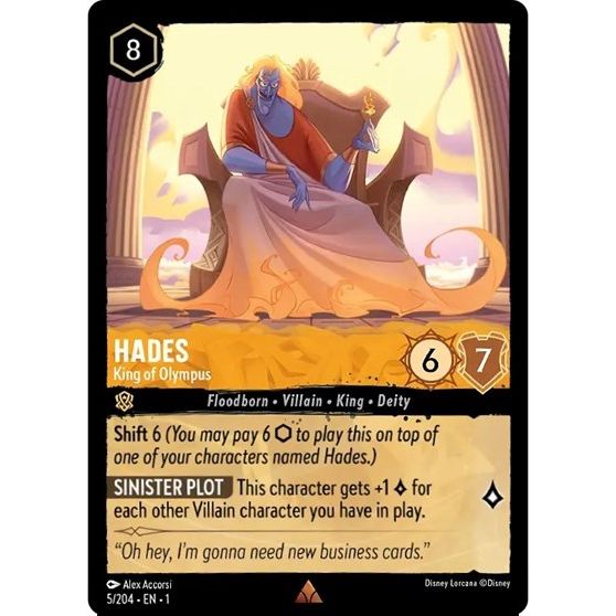 Lorcana - The First Chapter - 005/204 Hades - King of Olympus Rare
