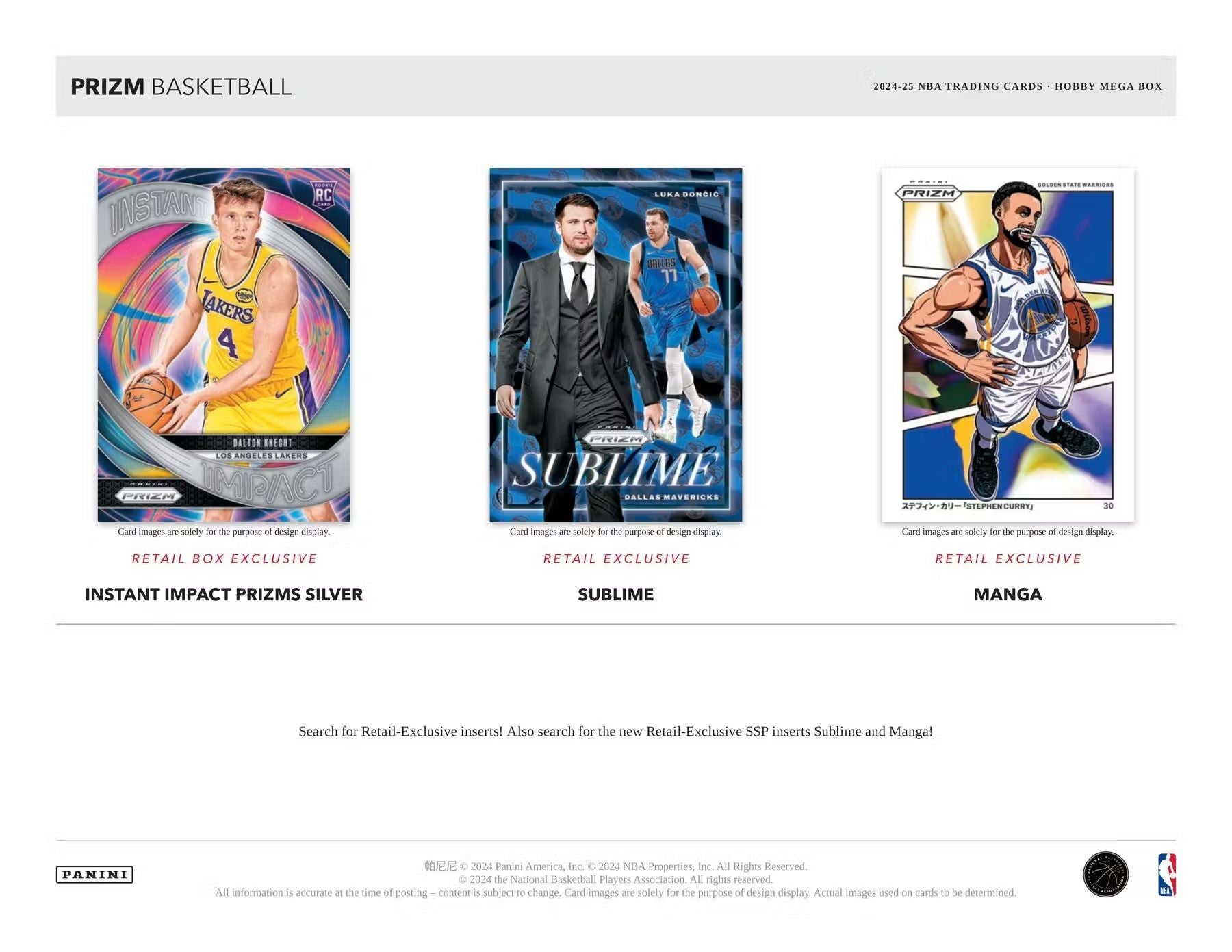 2024-25 Panini NBA Prizm Basketball Hobby Mega Box