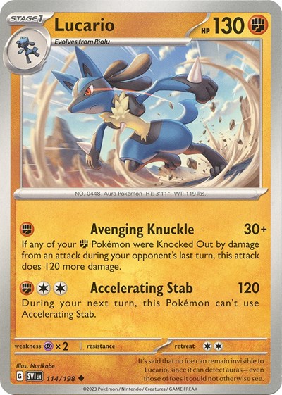 Scarlet & Violet - 114/198 Lucario Uncommon