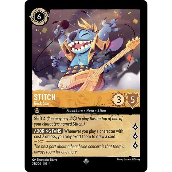 Lorcana - The First Chapter - 023/204 Stitch - Rock Star Super Rare