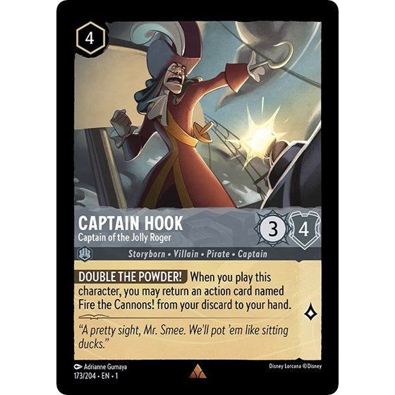 Lorcana - The First Chapter - 173/204 Captain Hook - Captain of the Jolly Roger Rare