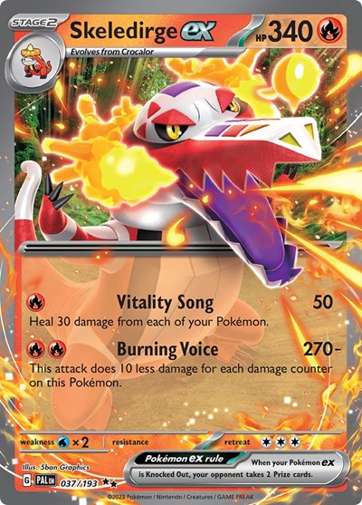 Scarlet & Violet Paldea Evolved - 037/193 Skeledirge ex Double Rare