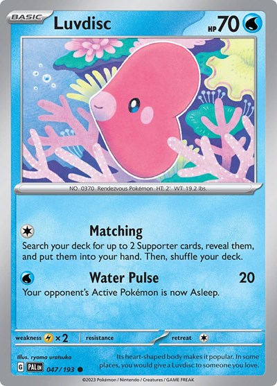 Scarlet & Violet Paldea Evolved - 047/193 Luvdisc Common