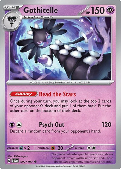 Scarlet & Violet Paldea Evolved - 092/193 Gothitelle Uncommon