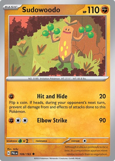 Scarlet & Violet Paldea Evolved - 109/193 Sudowoodo Uncommon