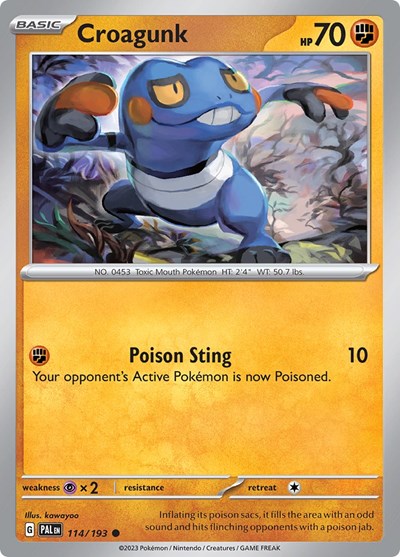 Scarlet & Violet Paldea Evolved - 114/193 Croagunk Common