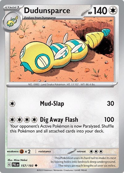 Scarlet & Violet Paldea Evolved - 157/193 Dudunsparce Uncommon