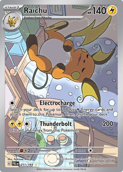 Scarlet & Violet Paldea Evolved - 211/193 Raichu Illustration Rare