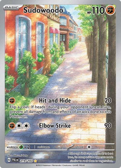 Scarlet & Violet Paldea Evolved - 219/193 Sudowoodo Illustration Rare