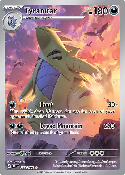 Scarlet & Violet Paldea Evolved - 222/193 Tyranitar Illustration Rare