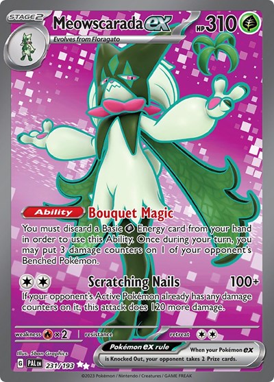 Scarlet & Violet Paldea Evolved - 231/193 Meowscarada ex Ultra Rare