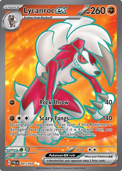 Scarlet & Violet Paldea Evolved - 241/193 Lycanroc ex Ultra Rare