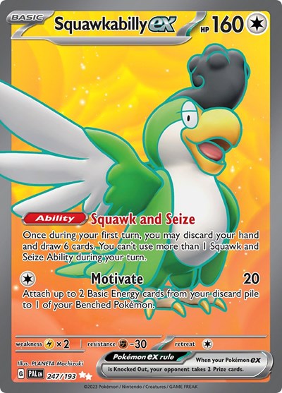 Scarlet & Violet Paldea Evolved - 247/193 Squawkabilly ex Ultra Rare