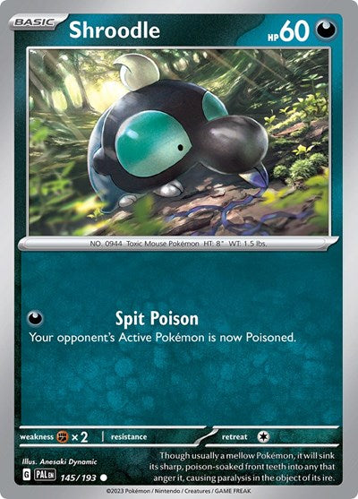 Scarlet & Violet Paldea Evolved - 145/193 Shroodle Common