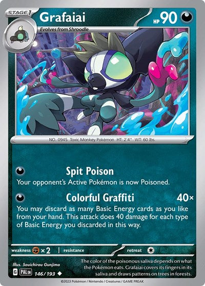 Scarlet & Violet Paldea Evolved - 146/193 Grafaiai Uncommon