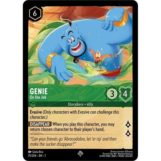 Lorcana - The First Chapter - 075/204 Genie - On the Job Super Rare