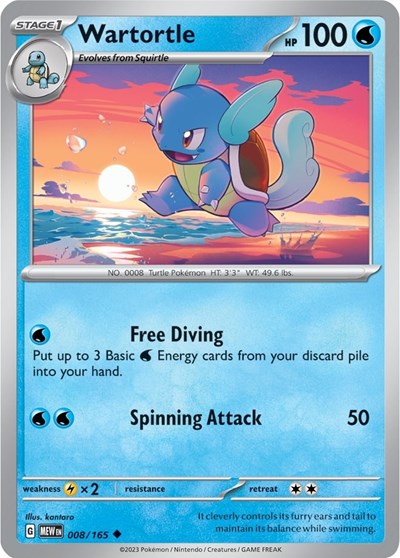 Scarlet & Violet 151 - 008/165 Wartortle Uncommon