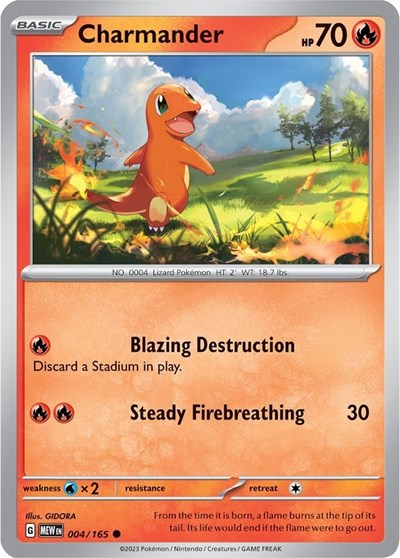 Scarlet & Violet 151 - 004/165 Charmander Common