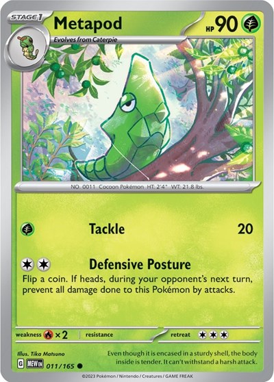 Scarlet & Violet 151 - 011/165 Metapod Common