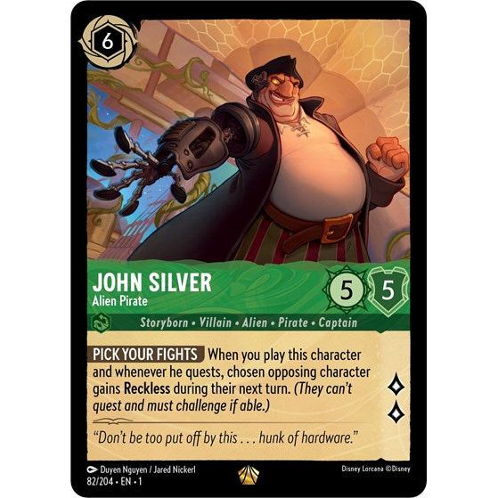 Lorcana - The First Chapter - 82/204 John Silver - Alien Pirate Legendary