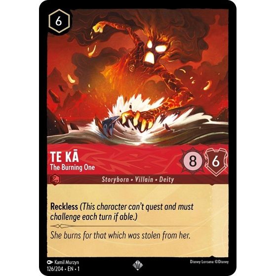 Lorcana - The First Chapter - 126/204 Te Ka - The Burning One Super Rare