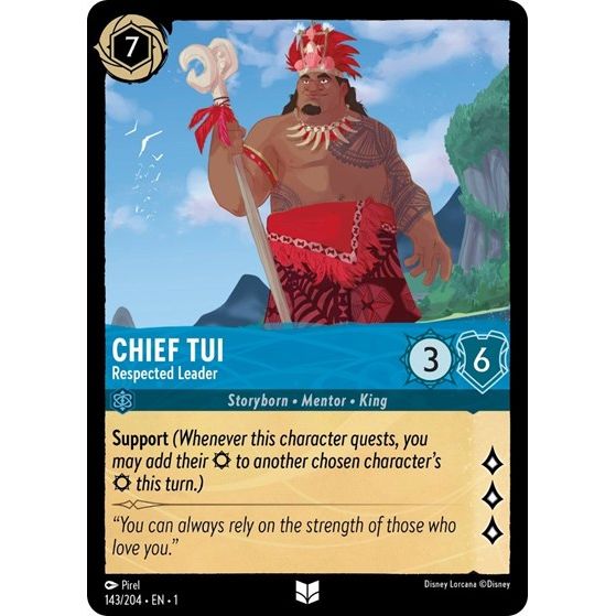 Lorcana - The First Chapter - 143/204 Chief Tui - Respected Leader Uncommon