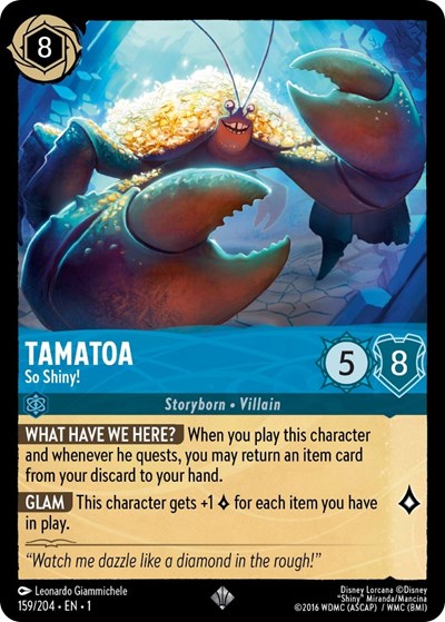 Lorcana - The First Chapter - 159/204 Tamatoa - So Shiny! Super Rare