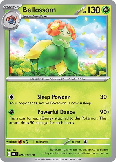 Scarlet & Violet Obsidian Flames - 003/197 Bellossom Uncommon