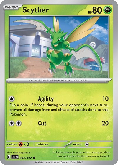 Scarlet & Violet Obsidian Flames - 004/197 Scyther Common