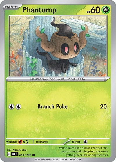 Scarlet & Violet Obsidian Flames - 011/197 Phantump Common