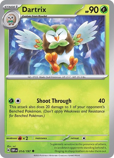 Scarlet & Violet Obsidian Flames - 014/197 Dartrix Uncommon