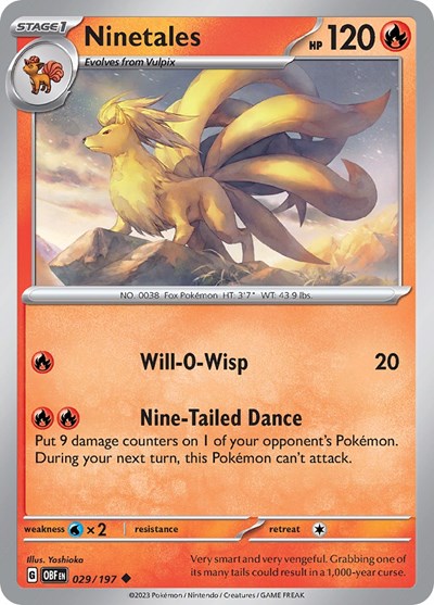 Scarlet & Violet Obsidian Flames - 029/197 Ninetales Uncommon