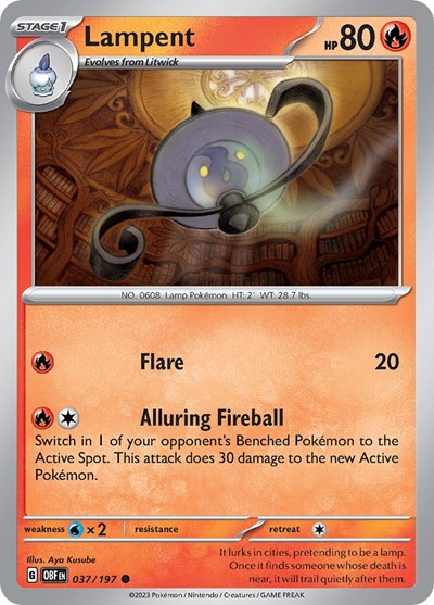 Scarlet & Violet Obsidian Flames - 037/197 Lampent Common