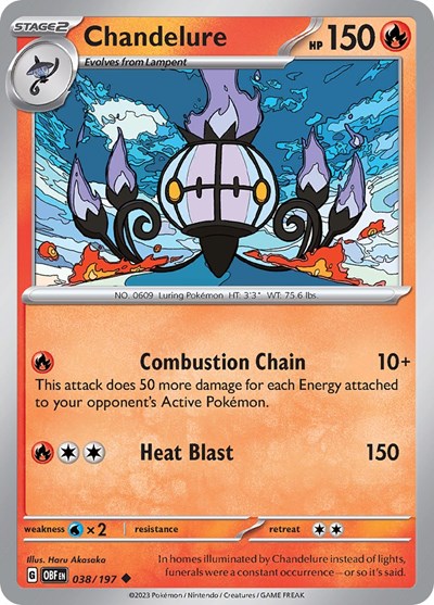 Scarlet & Violet Obsidian Flames - 038/197 Chandelure Uncommon