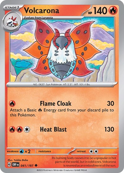 Scarlet & Violet Obsidian Flames - 041/197 Volcarona Uncommon