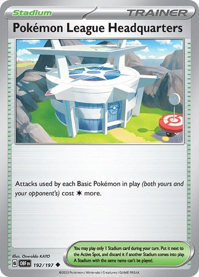Scarlet & Violet Obsidian Flames - 192/197 Pokemon League Headquarters Uncommon