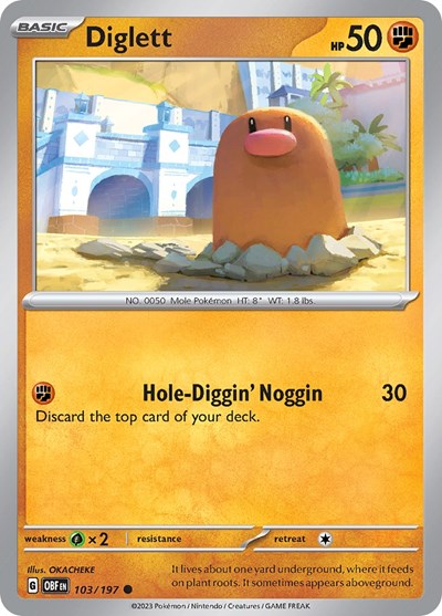 Scarlet & Violet Obsidian Flames - 103/197 Diglett Common