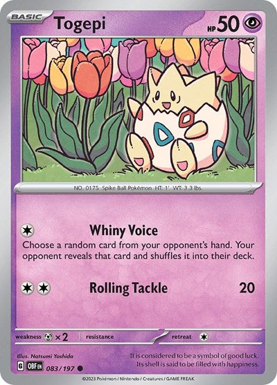 Scarlet & Violet Obsidian Flames - 083/197 Togepi Common