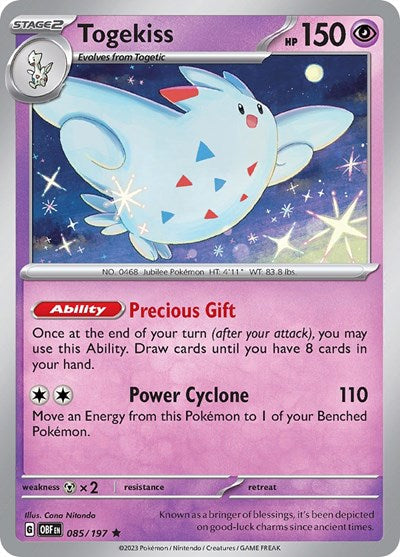 Scarlet & Violet Obsidian Flames - 085/197 Togekiss Rare