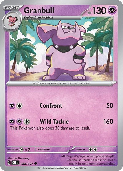 Scarlet & Violet Obsidian Flames - 088/197 Granbull Uncommon