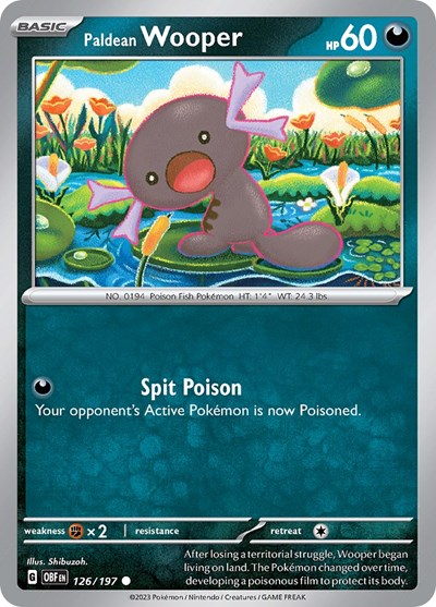 Scarlet & Violet Obsidian Flames - 126/197 Paldean Wooper Common